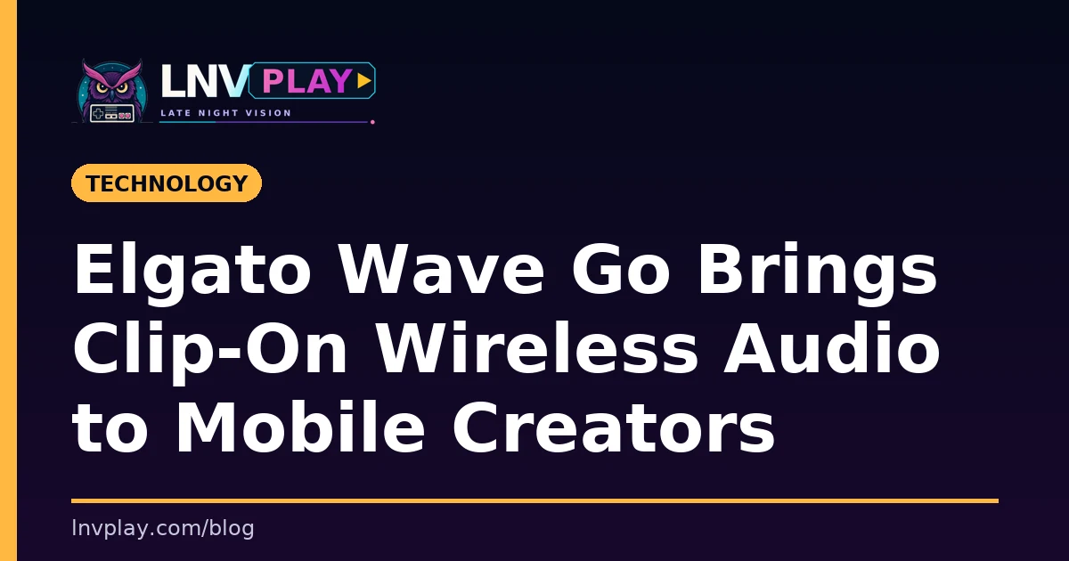Title card showing the post title for Elgato Wave Go wireless microphone news.