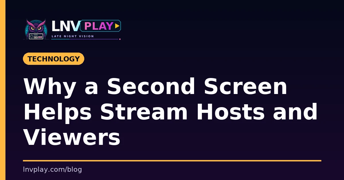Title card for a blog post about second monitor benefits for streaming and play
