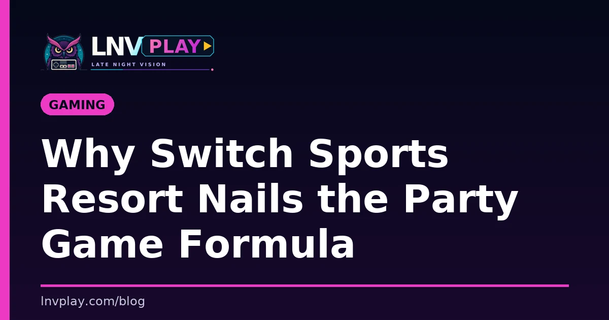 Title card showing the post title about Nintendo Switch Sports Resort.